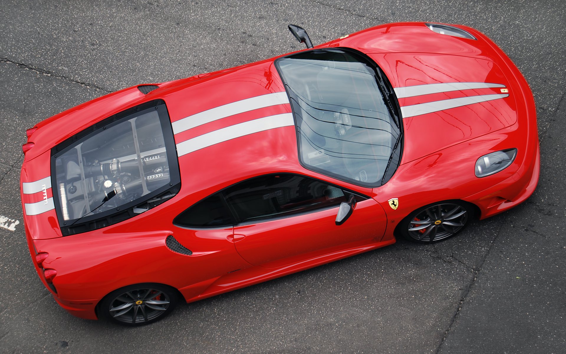 Ferrari f430 вид сверху